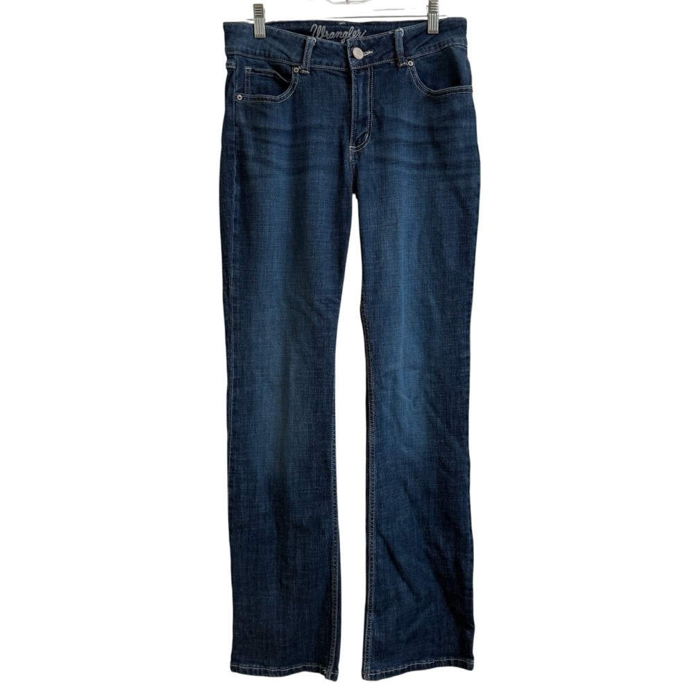 Wrangler Bootcut Jeans Women’s Size 9x34 Blue Dark Wash Denim Cowgirl Western